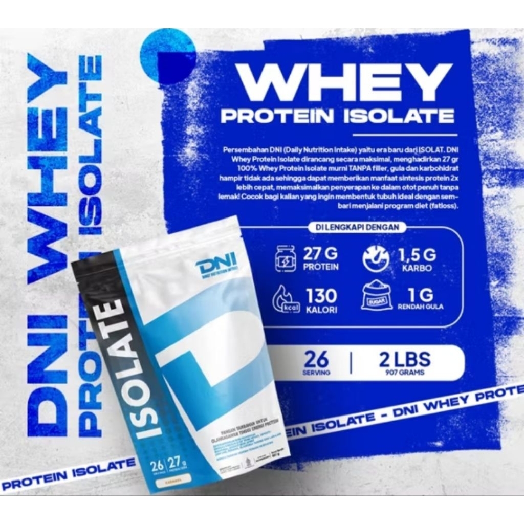 DNI WHEY ISOLATE 2LBS DNI WHEY PROTEIN ISOLATE 2LBS READY STOK
