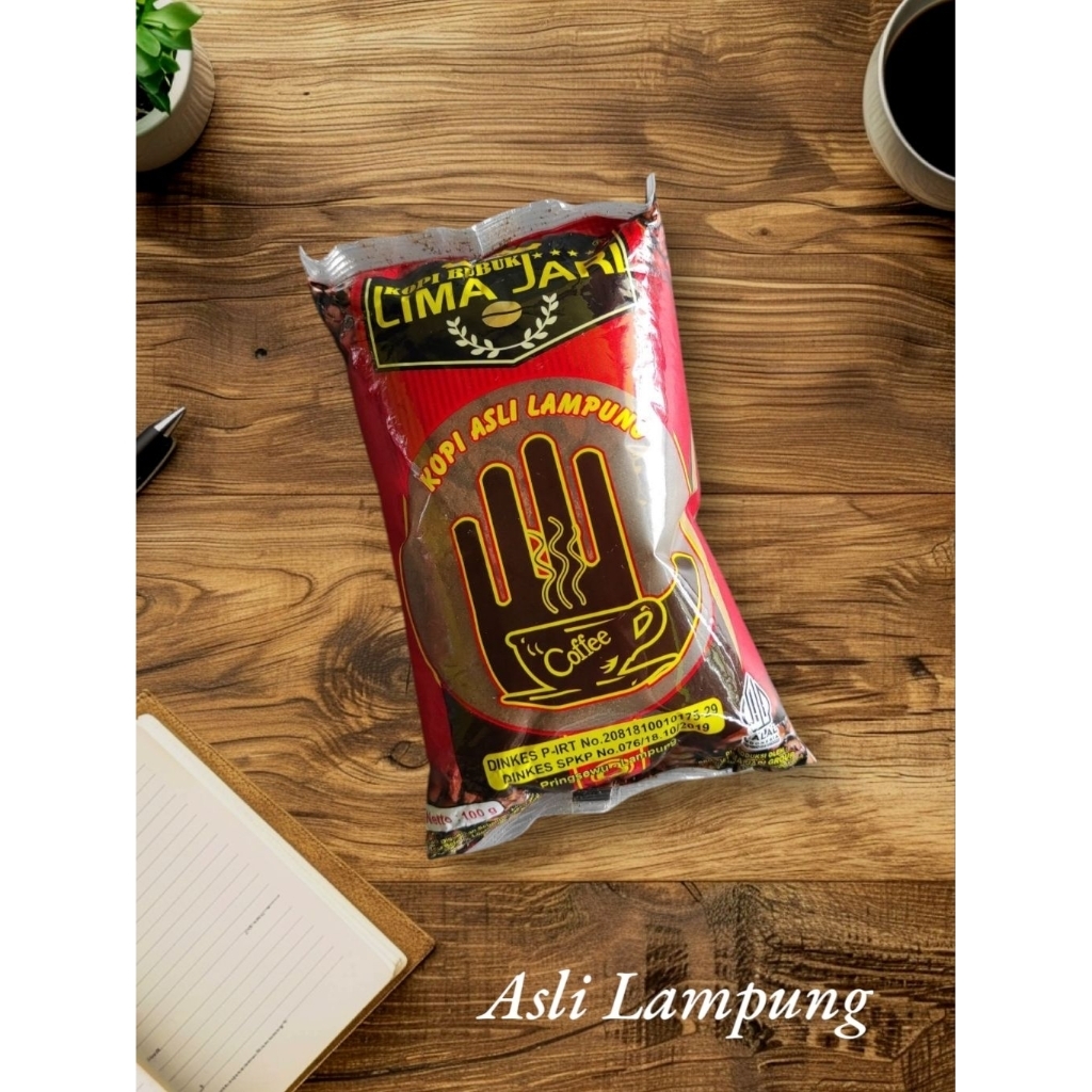 

KOPI BUBUK ROBUSTA 5 JARI - KOPI BUBUK HiITAM KHAS LAMPUNG - 100GR