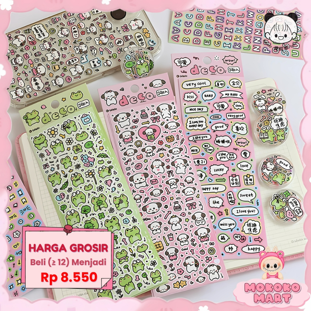 

MM Stiker Glliter Casing Handphone / Sticker Alphabet Colourfull Stiker Waterproof Anti Air TLD129