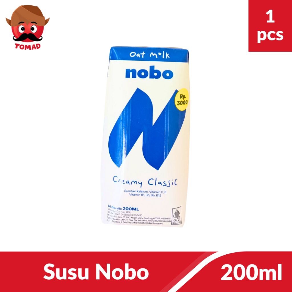 

SUSU NOBO/SUSU OAT/OAT MILK CREAMY CLASSIC 200ML