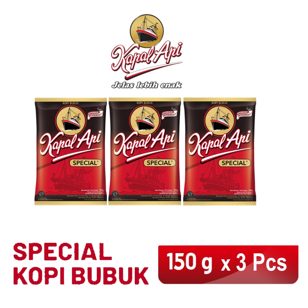 

Kopi Kapal Api Special 150g x 3 Pcs