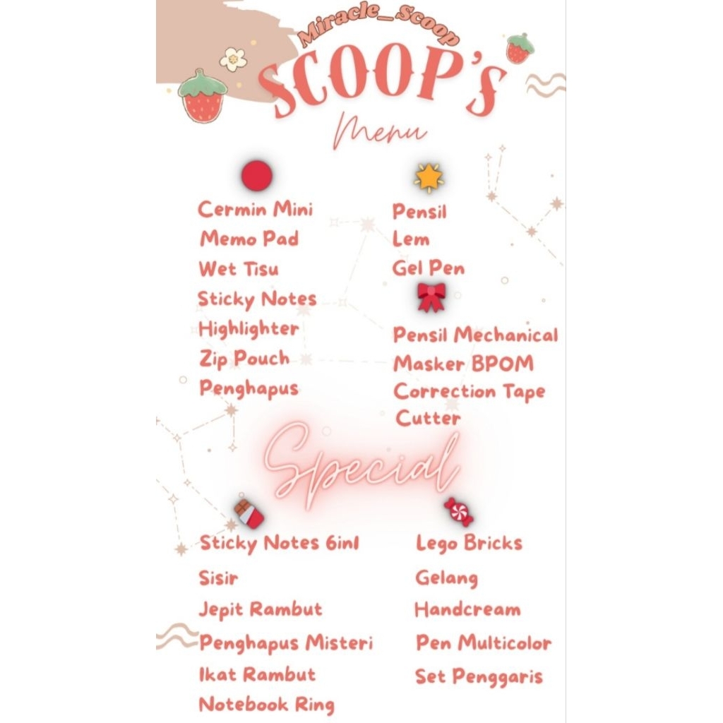 

MIRACLE SCOOP'S ORDER