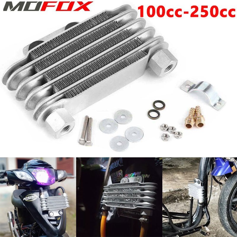 Ready Stock MOFOX Radiator Pendingin Oli Mesin Aluminium 65ml Oil Cooler untuk Sepeda Motor Trail Pi