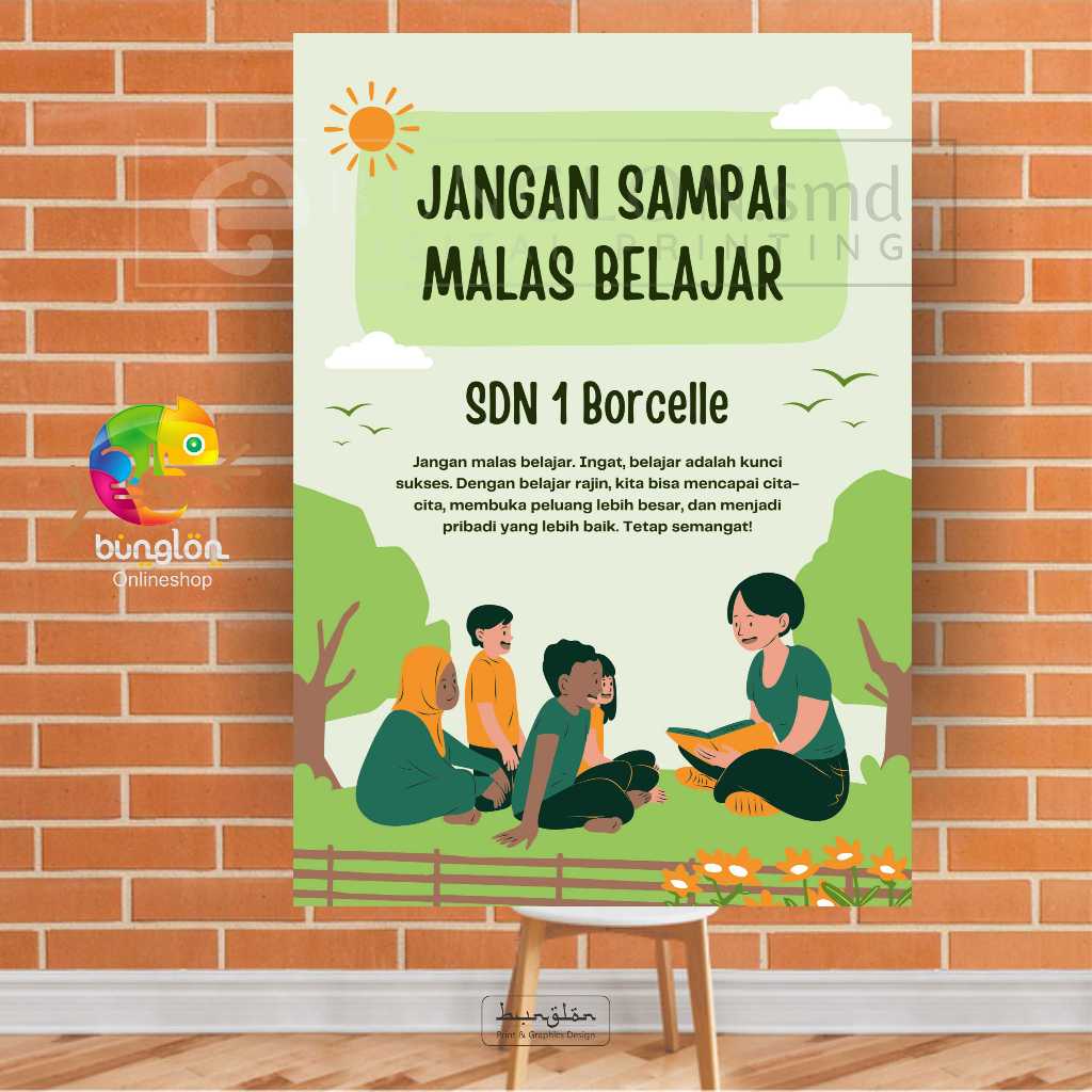 

Poster Jangan Sampai Malas Belajar