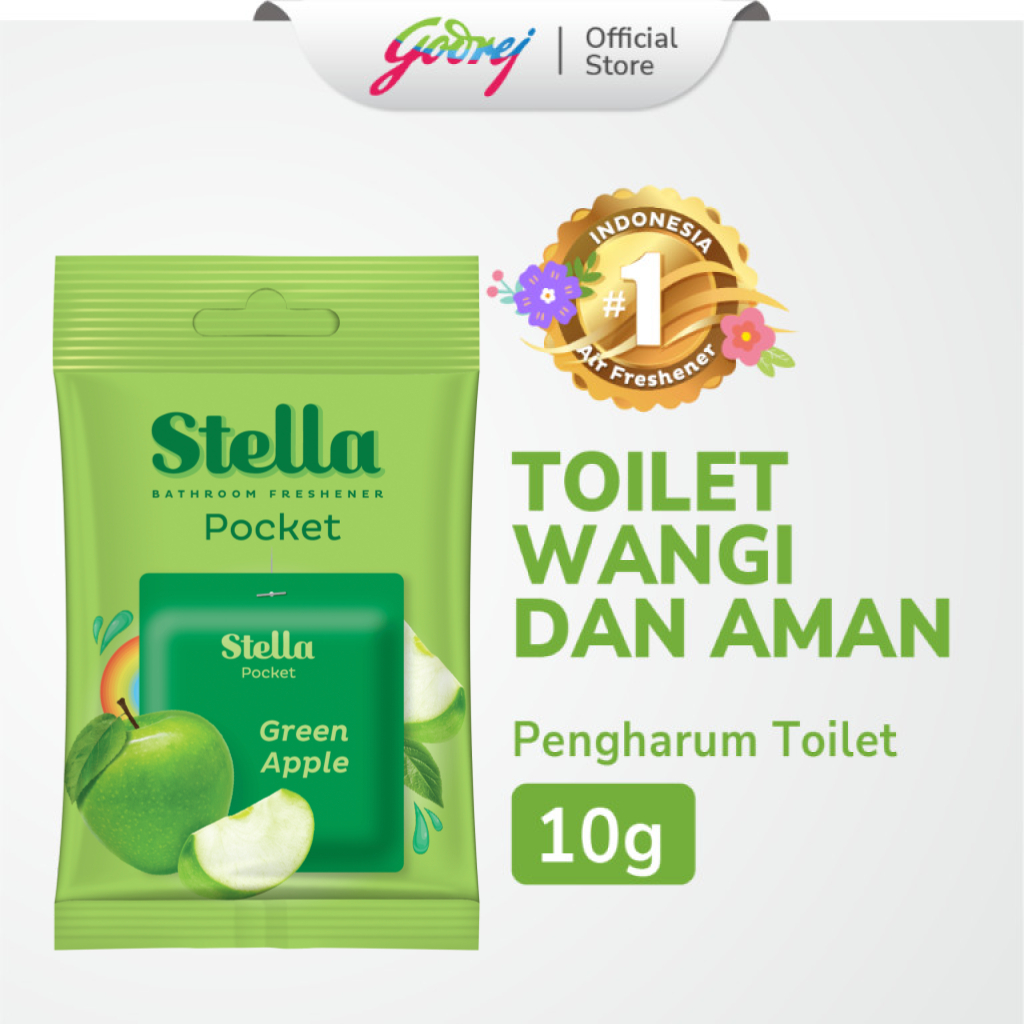 Stella Pocket Bathroom (Pengharum Kamar Mandi) Green Apple 10gr