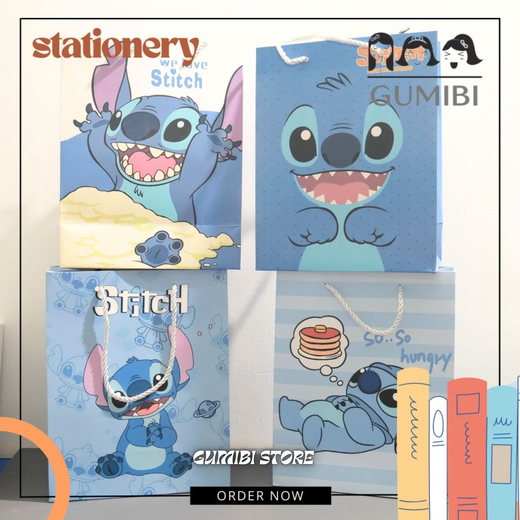 

PAPERBAG STITCH PAPER BAG TAS KADO SOUVENIR PAPPER TAS ULANG TAHUN ANAK TEMA STITCH TERMURAH