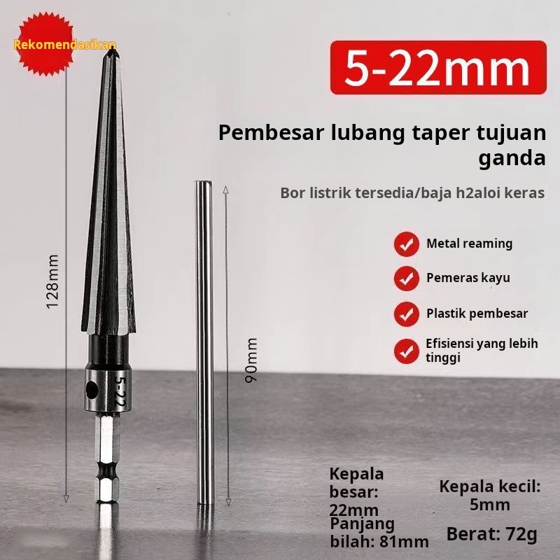 Alat reamer taper tangan, alat reamer bor listrik, alat reamer pertukangan kayu, alat reamer berbent