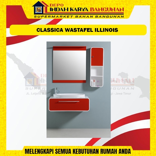 Classica Illinois Wash Basin – Wastafel Pedestal Keramik 70 cm