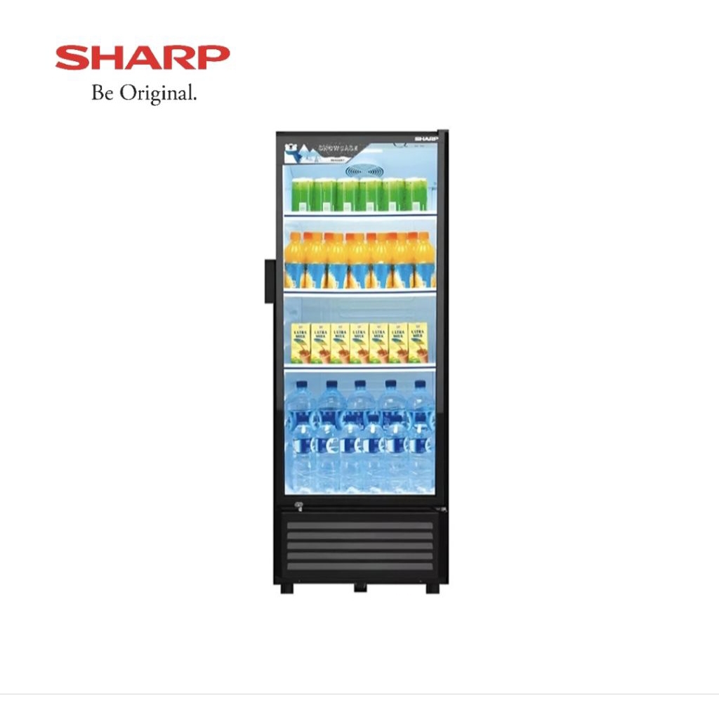 SHOWCASE SHARP 1 PINTU SCH210FS 3 RAK 200 liter