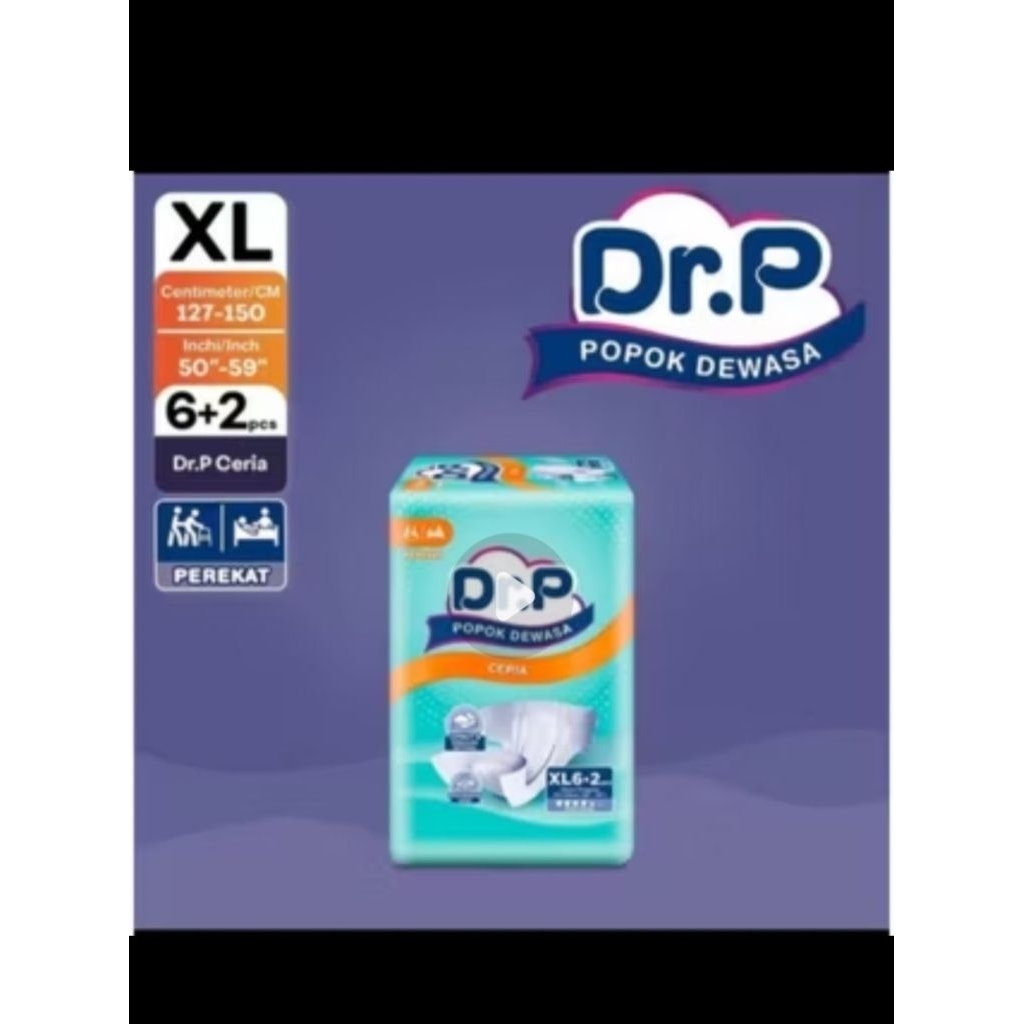 pampers dewasa XL Dr. P 6+2 ceria