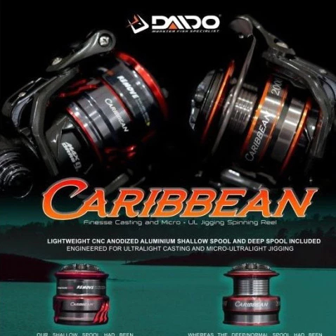 REEL DAIDO CARIBBEAN CARBON BODY 9 BEARING FOR UL CASTING AND MICRO UL / REEL DAIDO CARIBBEAN