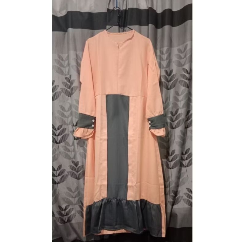 Gamis Wollycrepe Two Tone