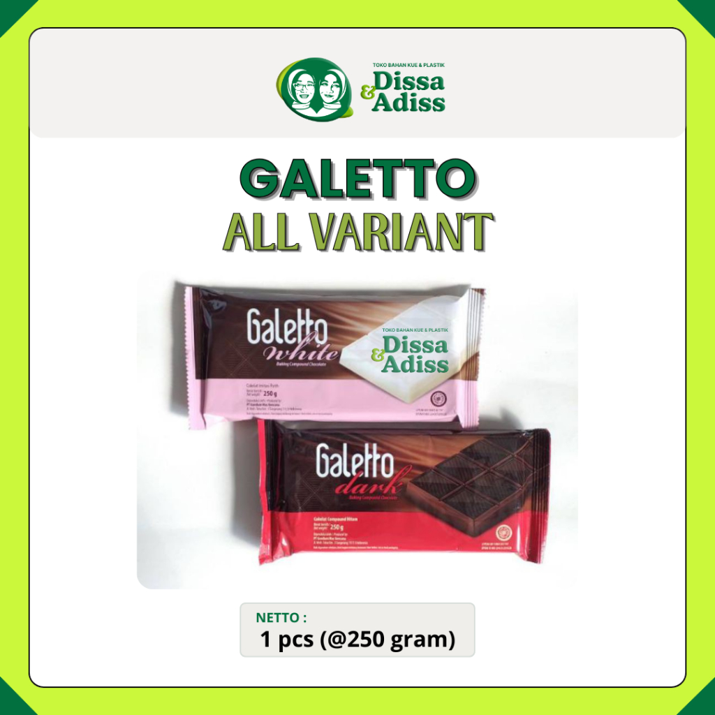 

Galetto Cokelat Dark & White 500 gram | Tobaqdissa
