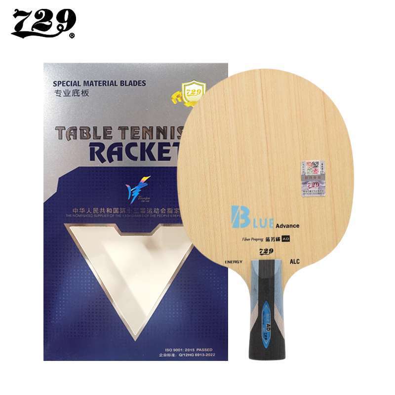 729 - Blue Advance Energy ALC - Fiber Bet Blade Kayu Pingpong Tenis Meja Bat Bet Offensive Kayu Ping