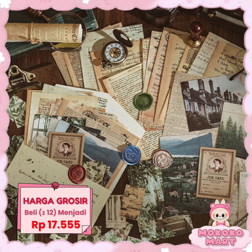 

MM Kertas Vintage Antique Stationery Series 6 Style 40 Pcs BOOK Paper Journal Decor Kertas - MB13