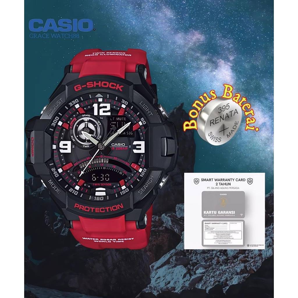 JAM TANGAN CASIO G-SHOCK GA-1000-4BDR / GSHOCK GA-1000-4BDR ORIGINAL