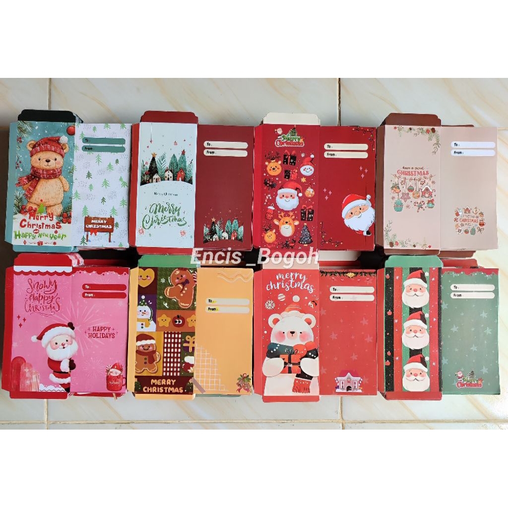 

[1000 Lembar] Amplop Natal jumbo free plastik