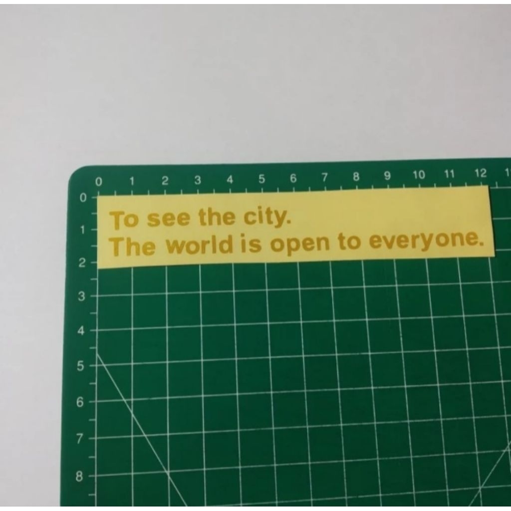 

stiker cutting to see the city