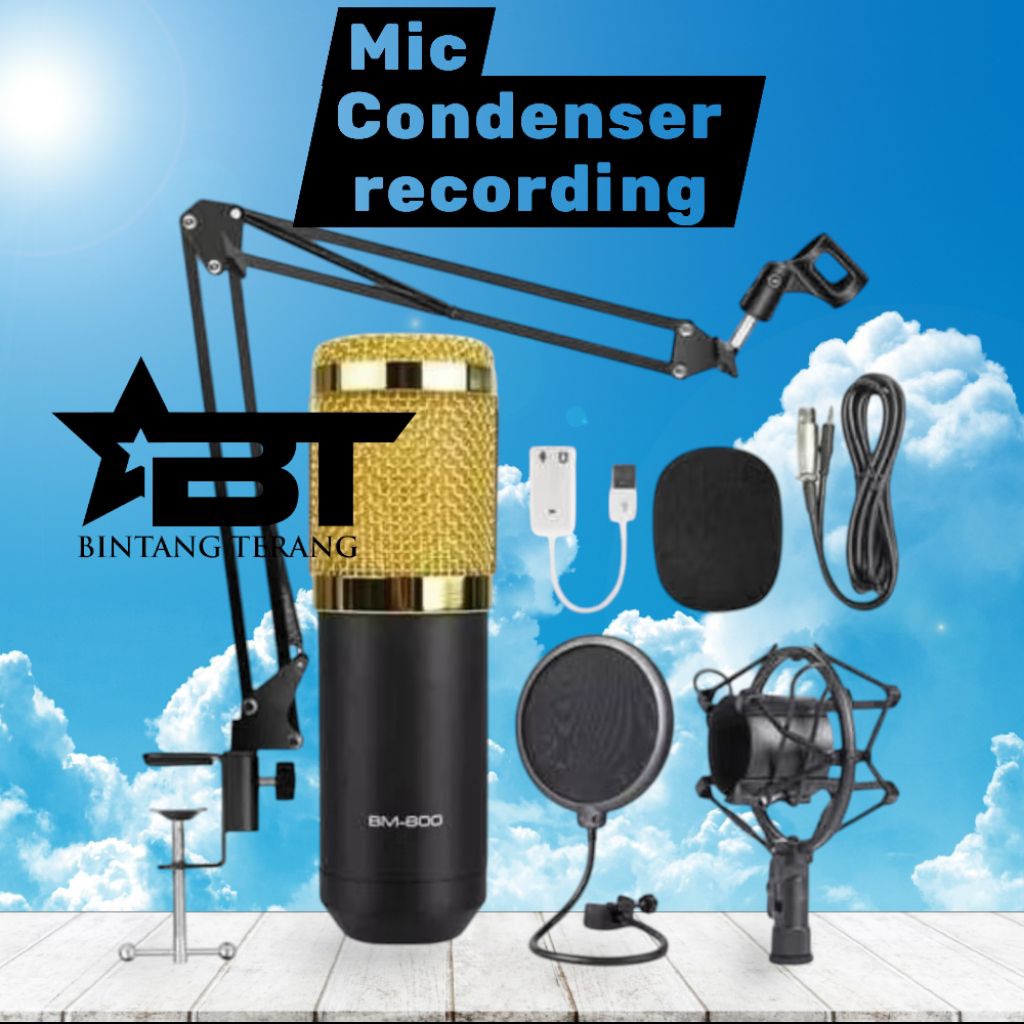 ORIGINAL MIC CONDENSER RECORDING BM800 SMULE LIVE TIKTOK