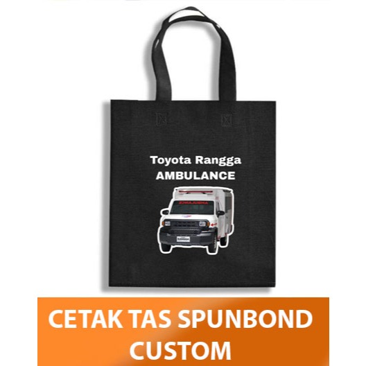 

cetak full warna GoodieBag Totebag Spunbond custom Tali Tebal Premium