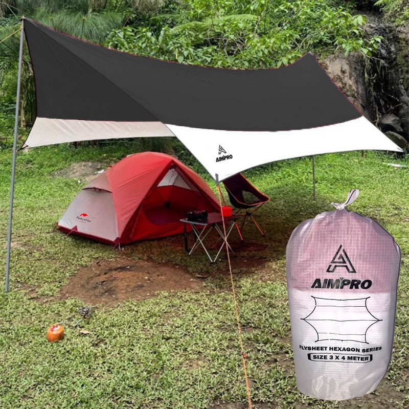 Flysheet hexagonal 3x4  - flysheet 3x4 waterproof