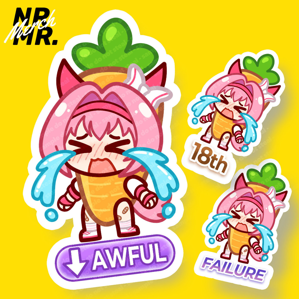 

Sticker Haru Urara Crying Carrot Uma Musume Pretty Derby Fanmade