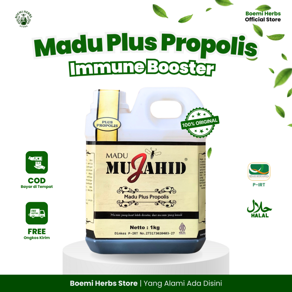 

Madu Propolis Mujahid 1 Kg – Madu Hutan Alami + Propolis untuk Imun & Stamina