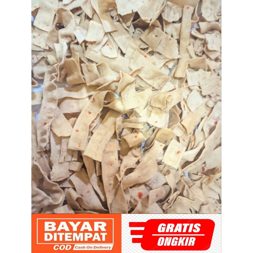 

slondok pedas gurih 1kg mentah, kerupuk slondok, kerupuk mentah