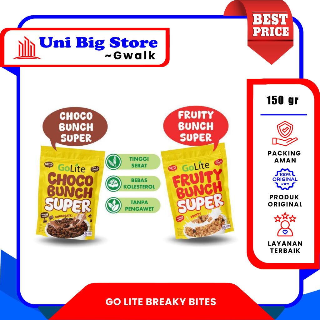 

GO LITE BREAKY BITES FRUITY CHOCO BRUNCH SUPER VEGAN FRIENDLY - 150 gr