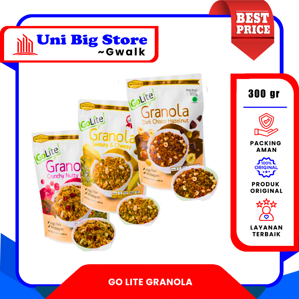 

GO LITE SEEDS GRANOLA CREATION DARK CHOCO HAZELNUT - SAVOURY & CHEESY - CRUNCHY NUTTY FRUITY - 300 gr