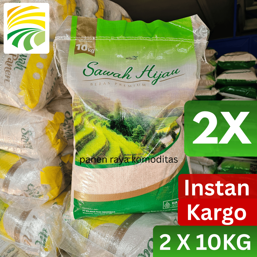 

Beras Sawah Hijau 10 Kg x 2 Pcs