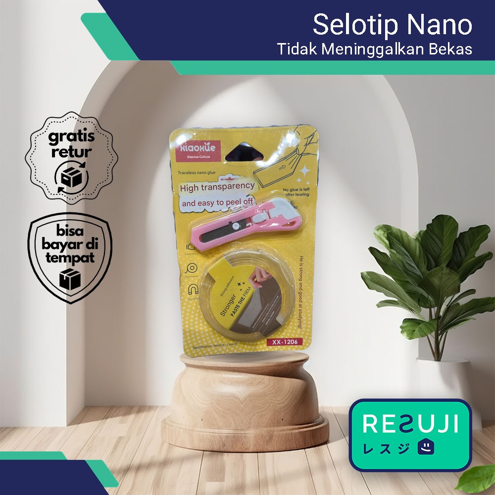 

Pemotong Kertas Paper 2in1 Cutter Mini Isolasi Bening Lucu Unik Cutter Portable Dan Double Tape Gel Polos Multifungsi