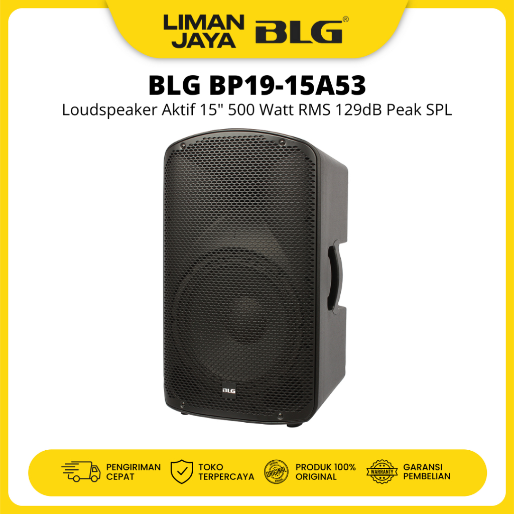 BLG BP19-15A53 Active Speaker Aktif 15” 15 Inch Loudspeaker 500 Watt Class D Sound System Panggung F