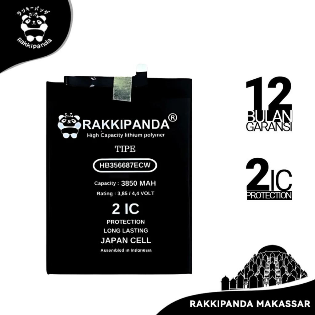Baterai HP RakkiPanda HB356687ECW Nova Plus/Nova 2 Plus/Nova 2I/Nova 3I/Honor 7X/Mate 10 Lite/G10/P3
