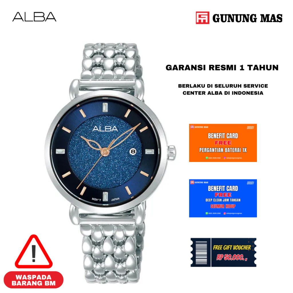 Jam Tangan Wanita ALBA AH7DS9 Original 100%