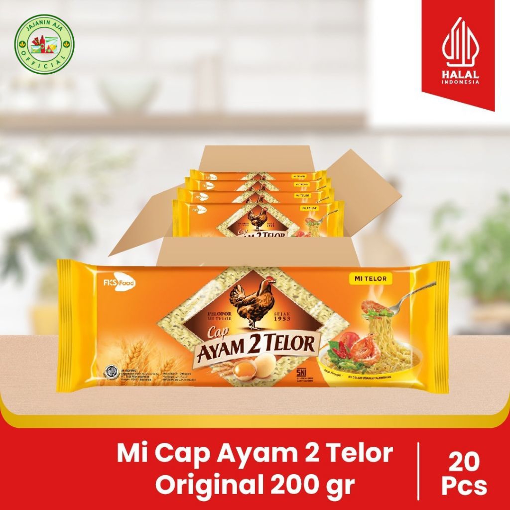 

Mie Cap Ayam 2 Telur Original 200gr - 1 Karton 20 Pcs | Mie Telur Kering Enak & Kenyal