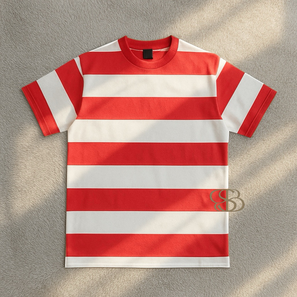 Kaos Oblong Salur Terbaru Bahan Katun