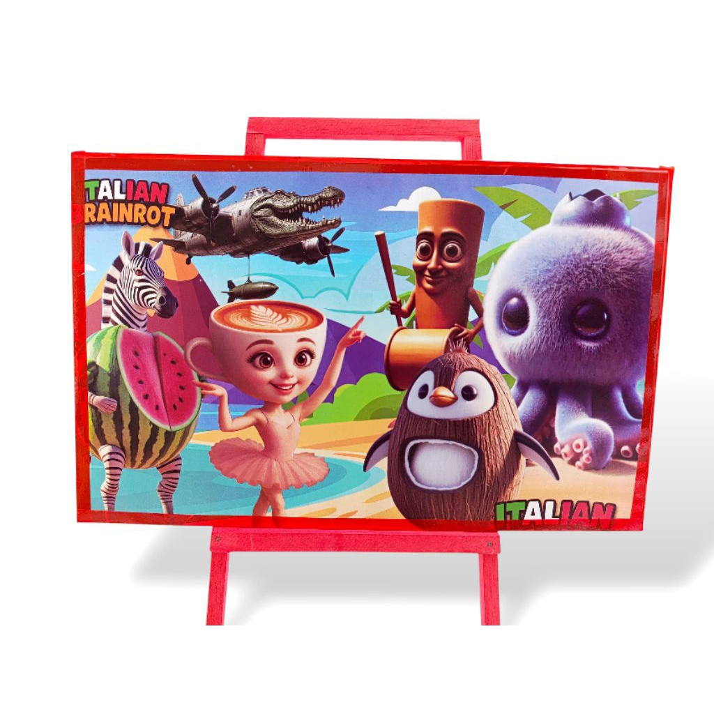 

Papan tulis dengan penyangga ukuran 30x50/ Papan tulis penyangga kayu/papan tulis satu set