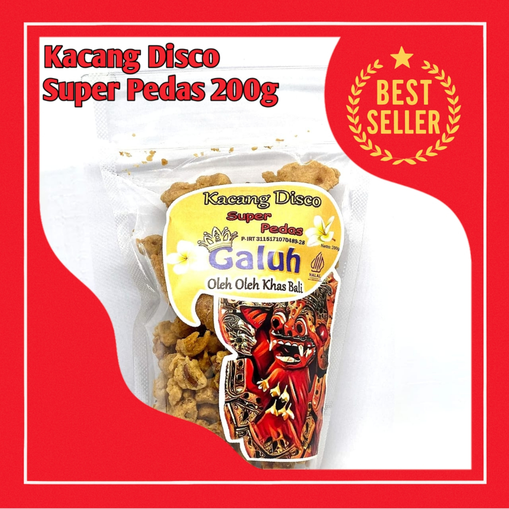 

Kacang Disco Galuh 200g – Oleh Oleh Khas Bali, Cemilan Super Pedas Renyah Halal Jajanan Murah Halal