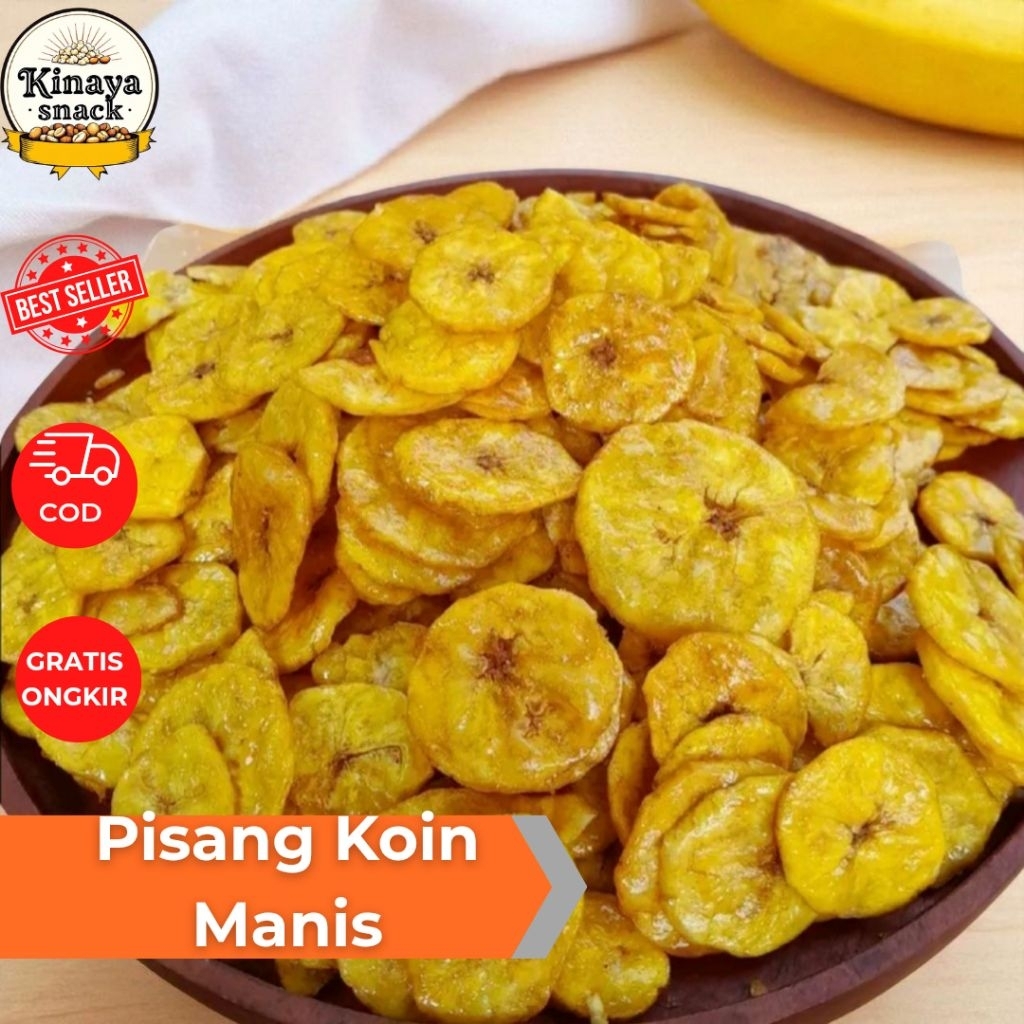 

Keripik Pisang Manis / Pisang Koin Manis 250 gram 500 gram 1 kg Cemilan Snack Kiloan renyah