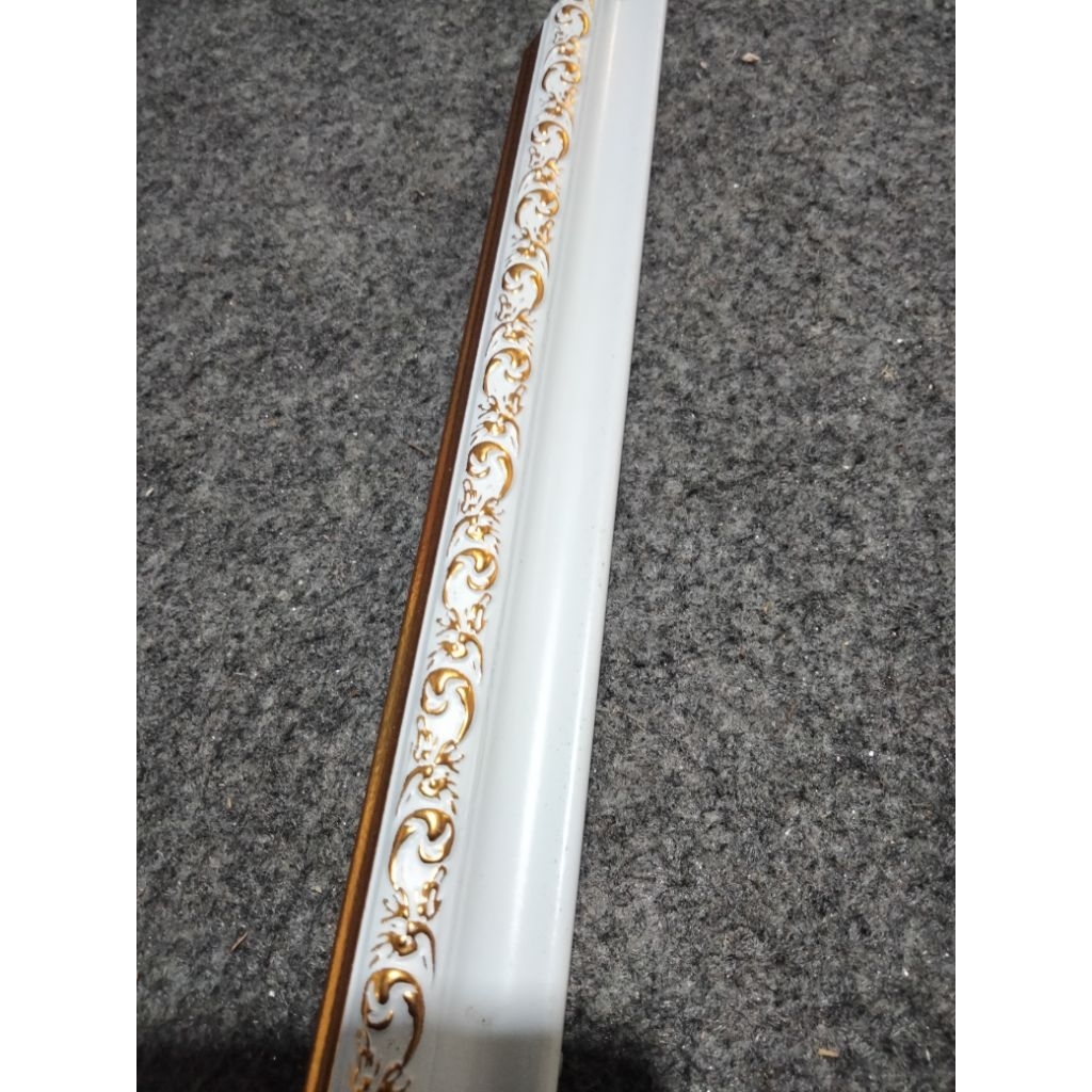 BATANGAN BINGKAI UKIR PUTIH GOLD FOTO FRAME BATANGAN BINGKAI BATANGAN ECERAN