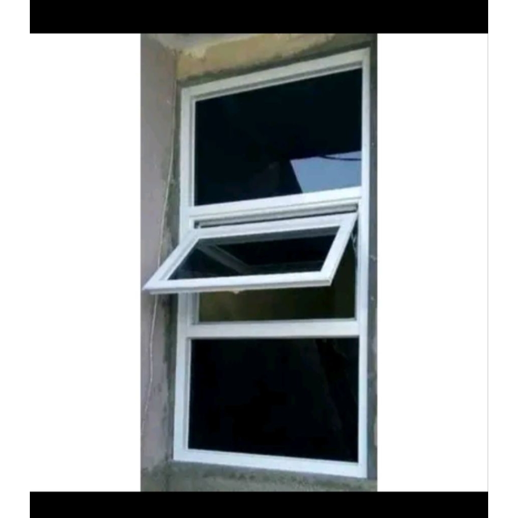 kusen jendela kesment atas bawah kaca mati ukuran T120xL50 tinggi 120 Lebar 50