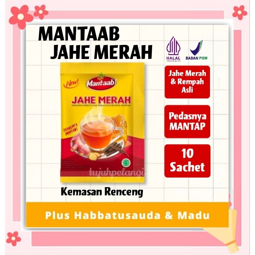 

MANTAAB Jahe Merah Mantap Pedasnya Jahe Merah Mantab Renceng isi 10 Sachet