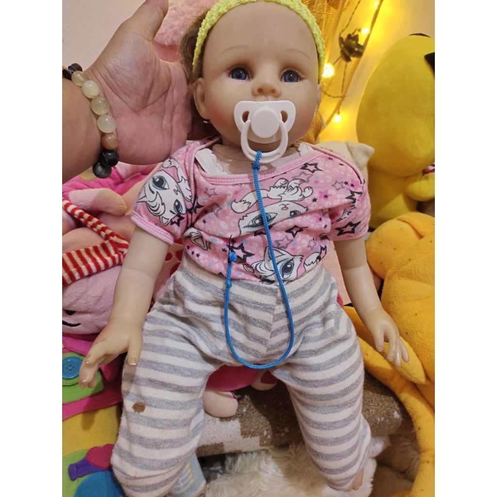 Boneka bayi silikon realistis mirip bayi beberan ( GR )