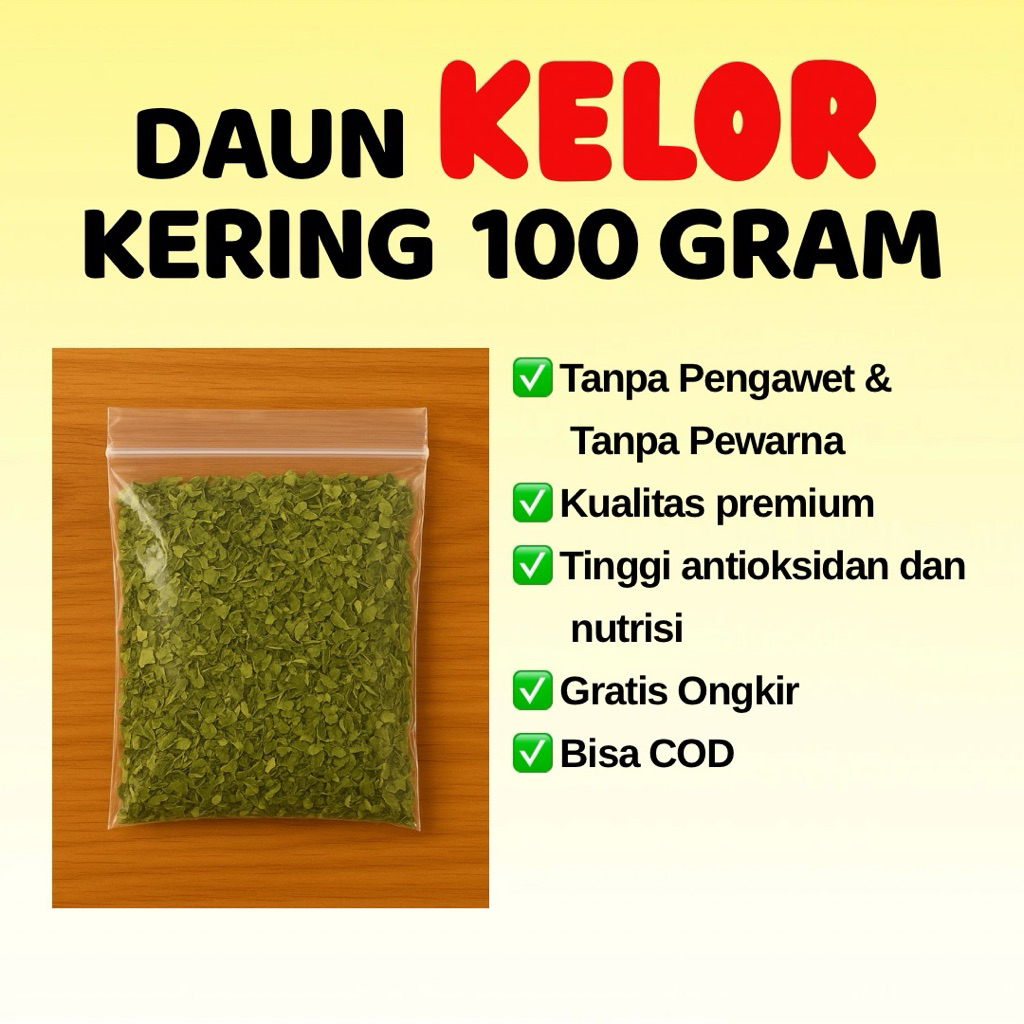 

Daun Kelor Kering yang 100 gram