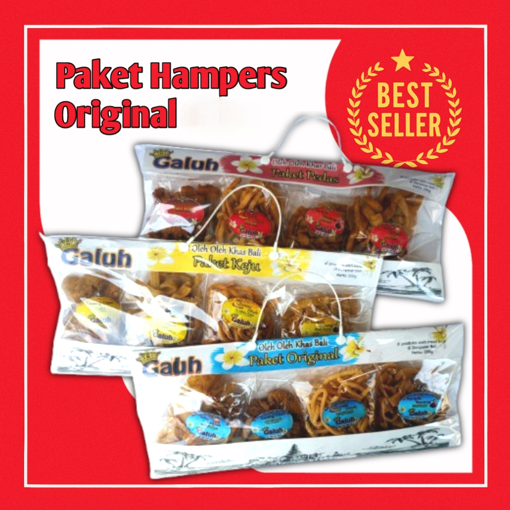 

Paket Snack Ori Galuh 200g – Oleh Oleh Bali Isi 4 Cemilan: Keripik & Kacang Disco Renyah Pedas Keju