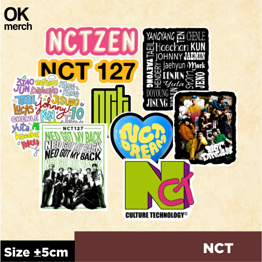 

NCT - Sticker Indoor Vinyl Die Cut Laminasi - Stiker Laptop Handphone Buku KPOP