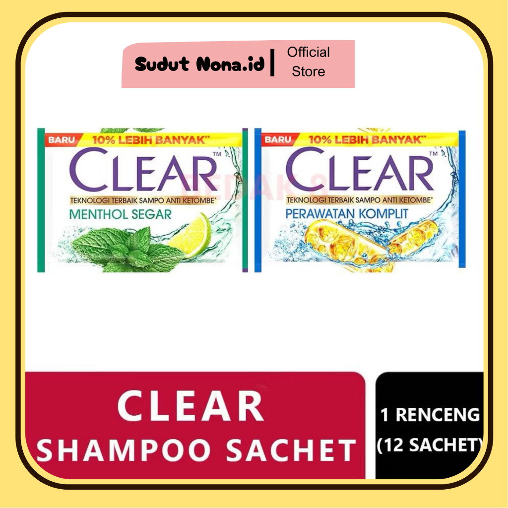 (12 Sachet) Clear Shampoo Sachet/Renceng