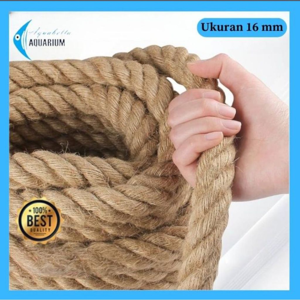 

Tali Tambang Manila Besar 16mm 19mm Tampar Goni Kapal Dadung Rami - 19 mm