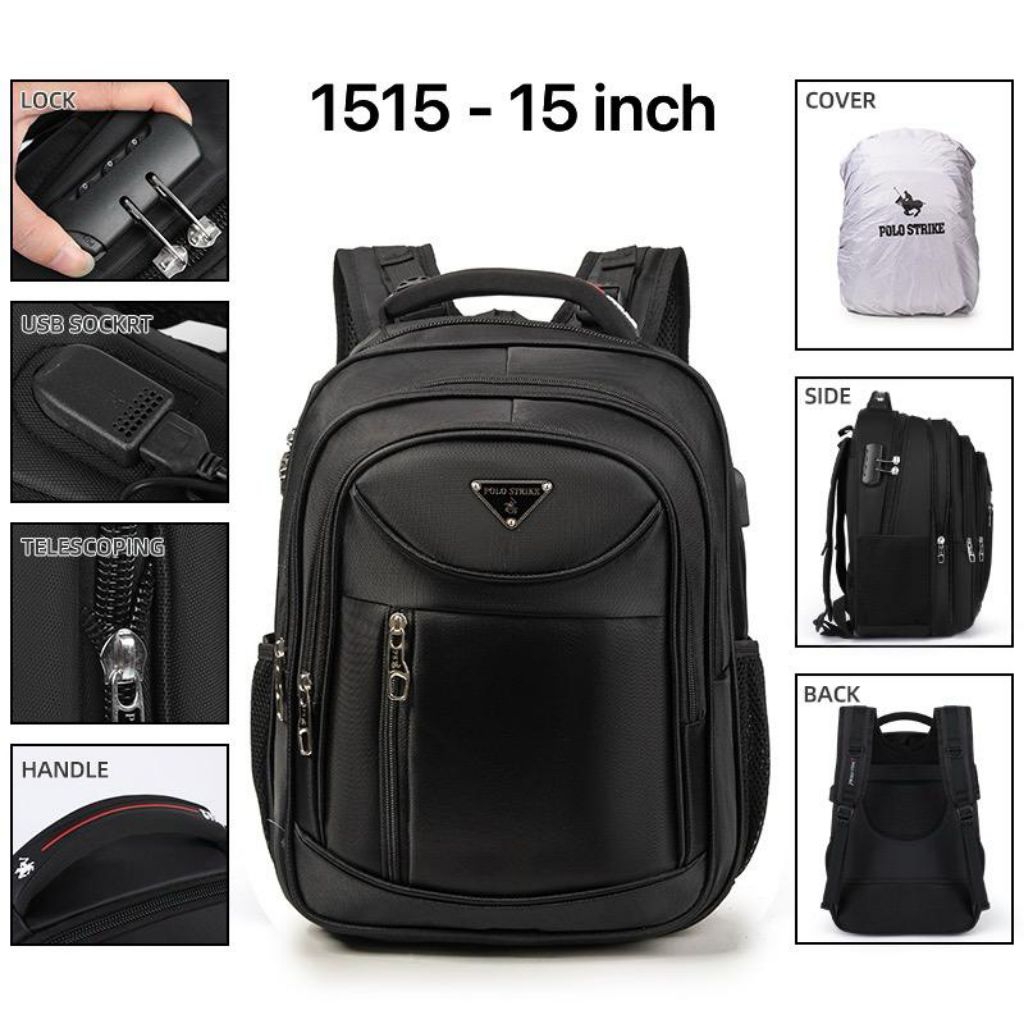 Tas ransel polo star original 1516 pria wanita tas laptop tas dewasa tas sekolah backpack import 151
